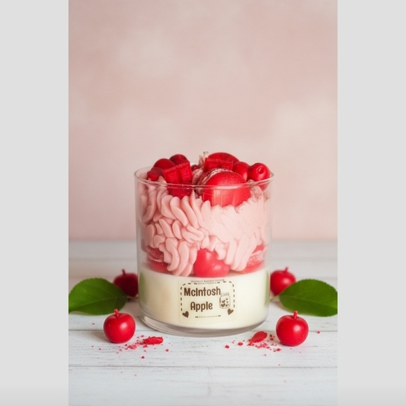Handmade Other - Valentine Macaron Candle - McIntosh Apple